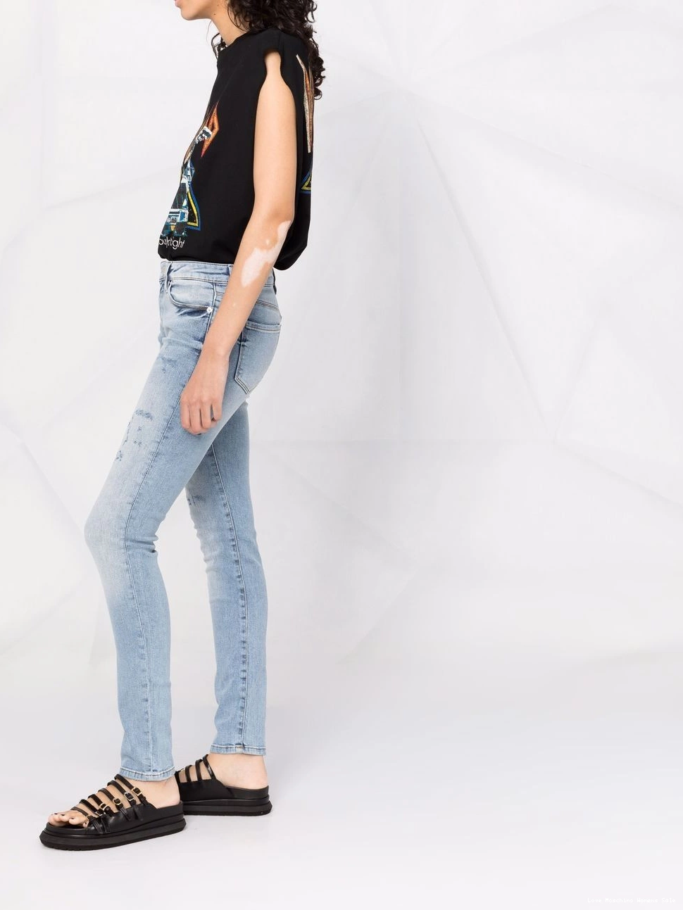 Affordable jeans Love Women distressed-effect Moschino skinny 0404